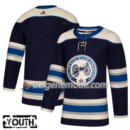 Kinder Eishockey Columbus Blue Jackets Trikot Blank Adidas Alternate 2018-19 Authentic